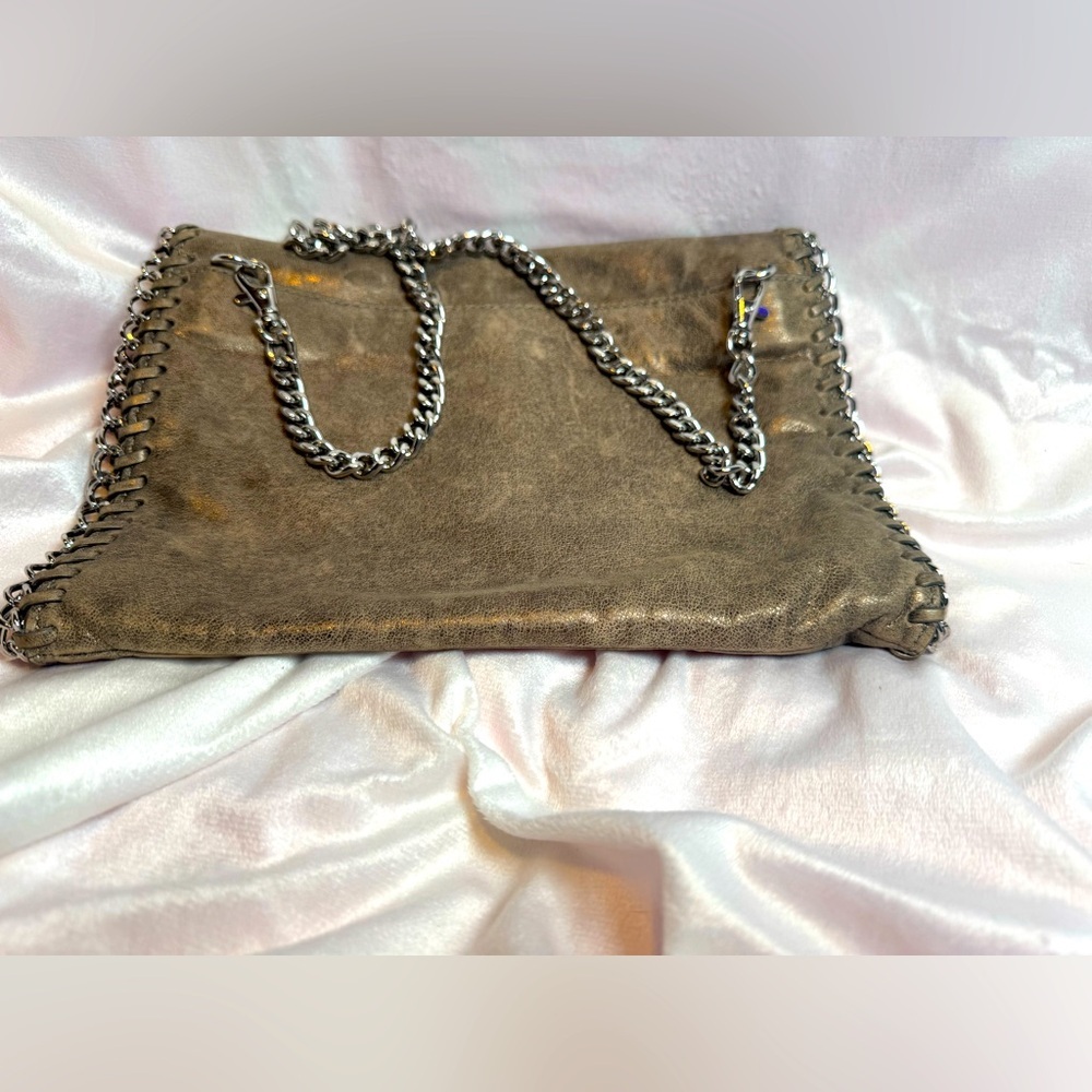Michael Kors Chelsea Chain Shoulder Bag Nickel Leather- Excellent Condition - Picture 7 of 10